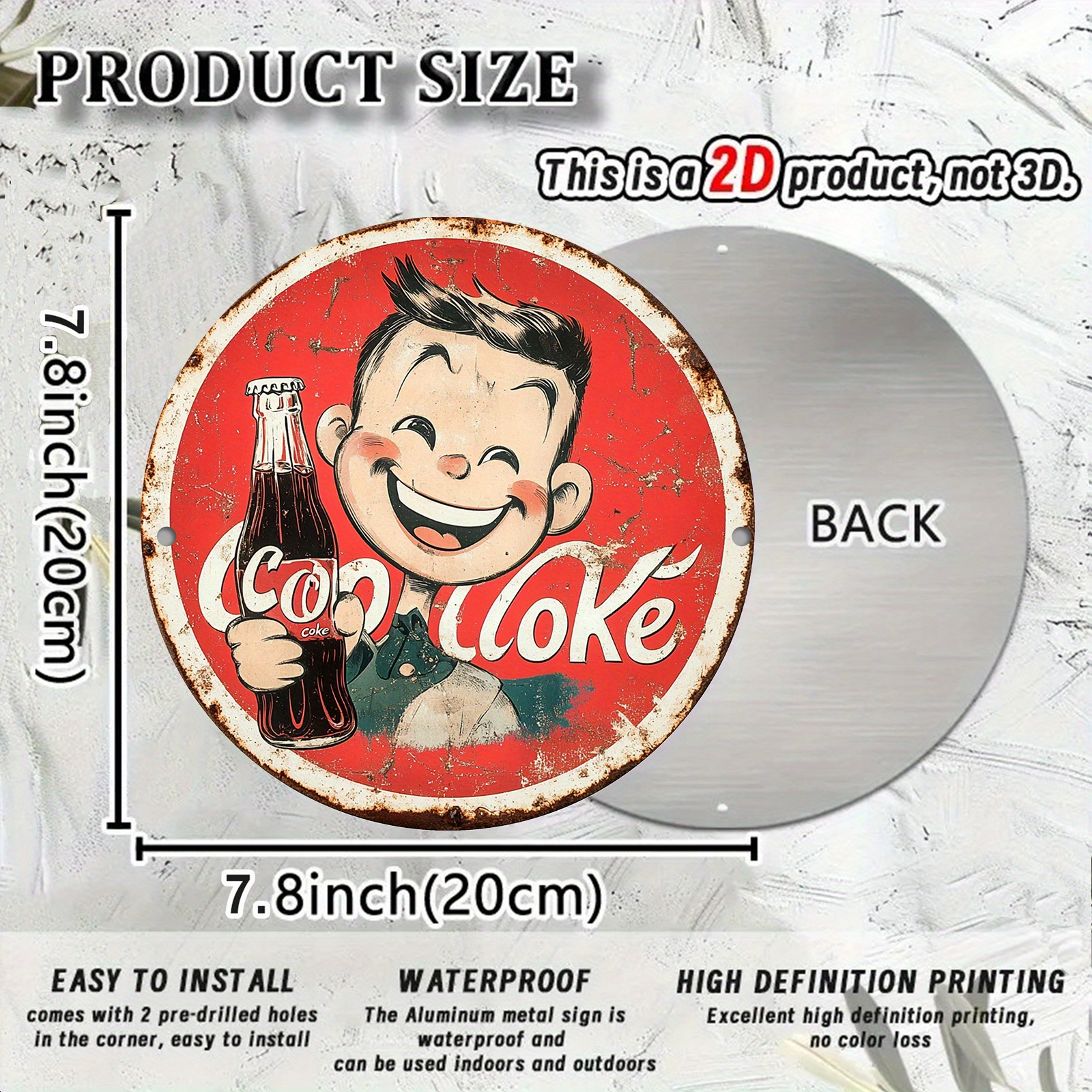 Vintage-Style Cola Advertiseme - Home Bar Cafe บทวิจารณ์และราคา