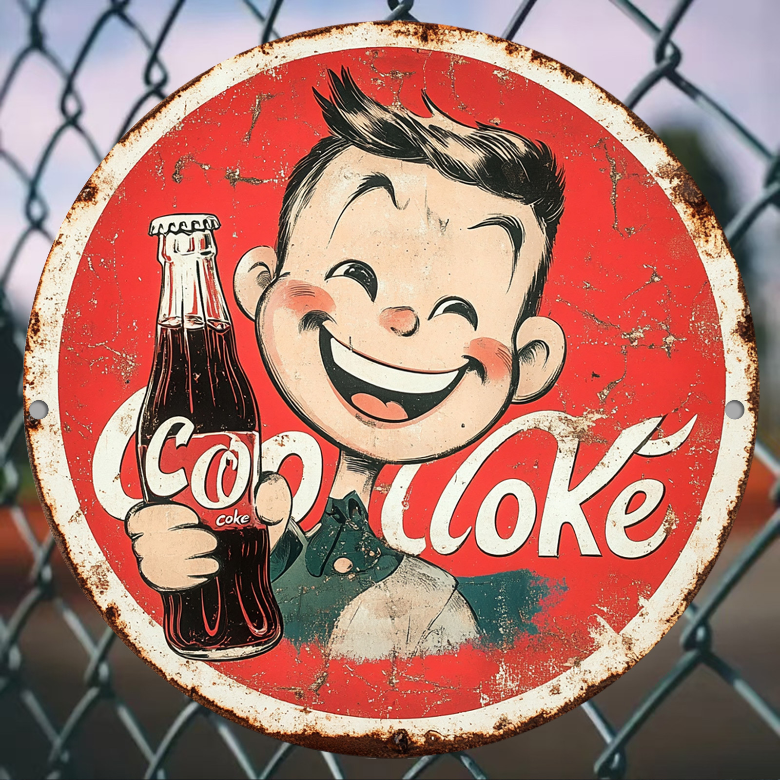 Vintage-Style Cola Advertiseme - Home Bar Cafe บทวิจารณ์และราคา