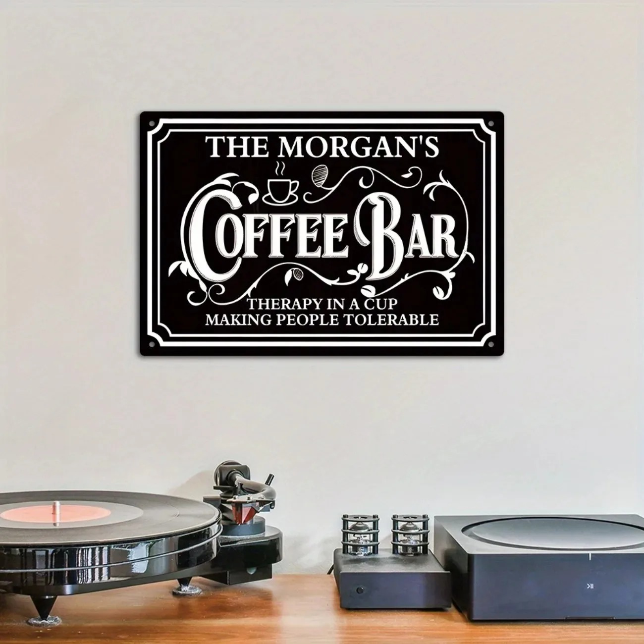 1PC Custom Text The Morgan's C - Home Bar And Coffee บทวิจารณ์และราคา