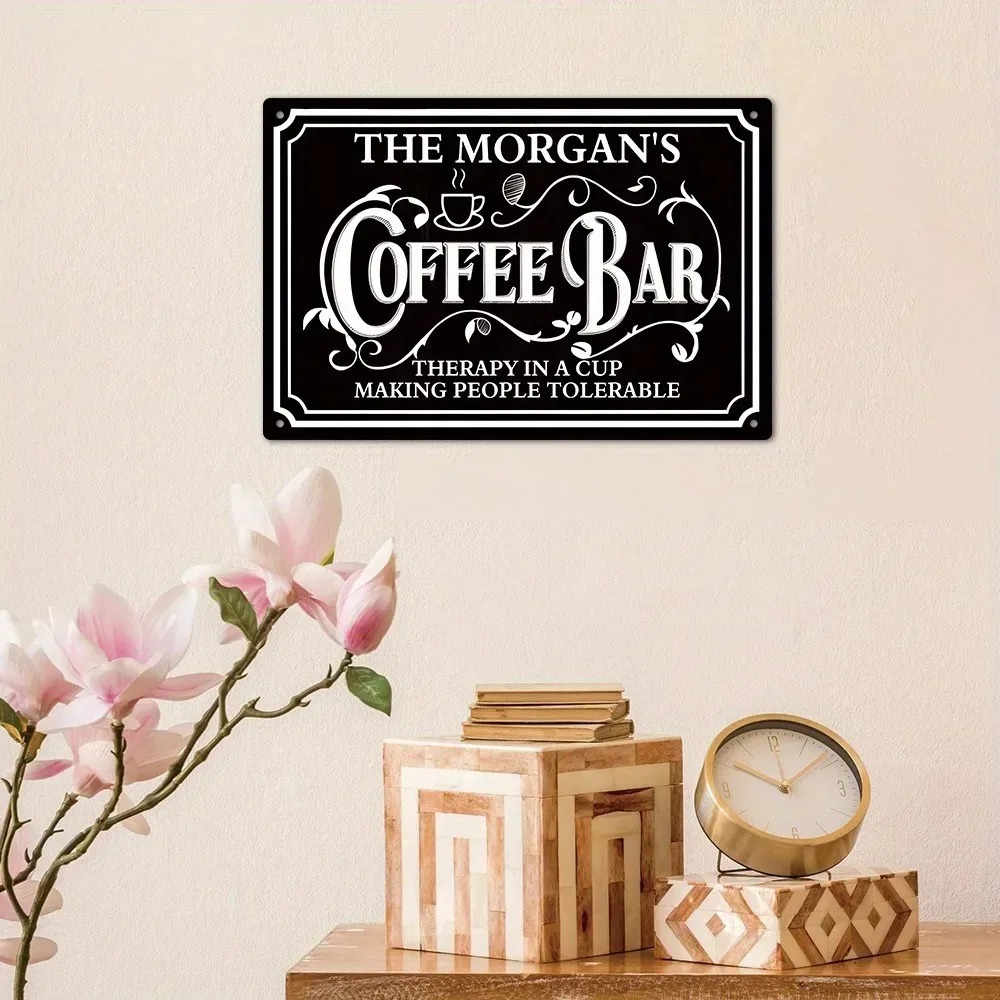 1PC Custom Text The Morgan's C - Home Bar And Coffee บทวิจารณ์และราคา
