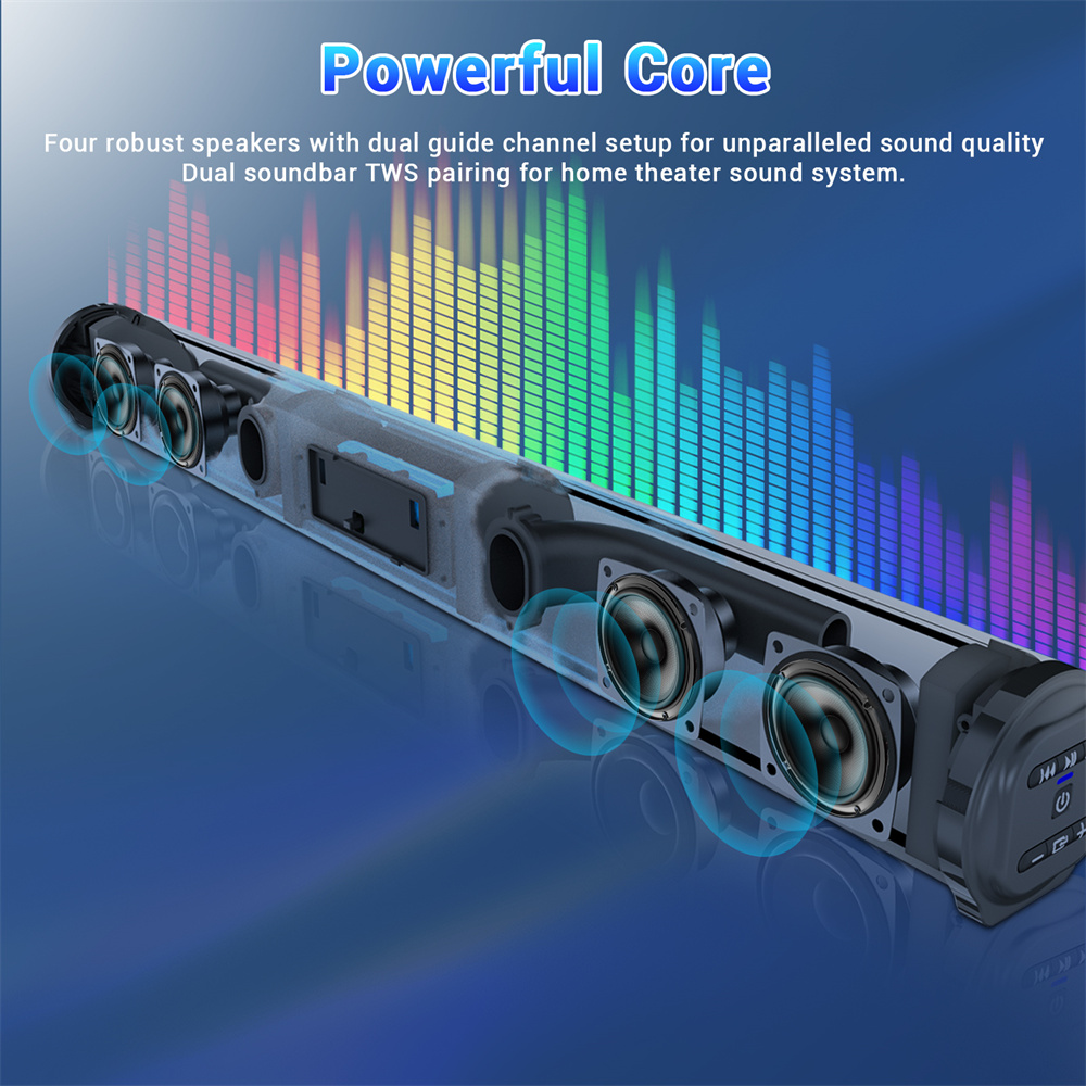 Sound Bar TV Sound System Blue - Home Bar And Theater บทวิจารณ์และราคา