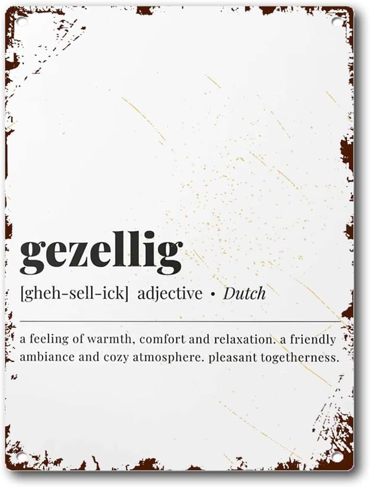 Tin Sign Dutch Word Art Gezell - Home Bar Word บทวิจารณ์และราคา