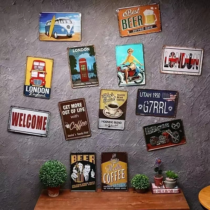 （2D Tin painting）Funny Retro M - Home Bar Cafe บทวิจารณ์และราคา