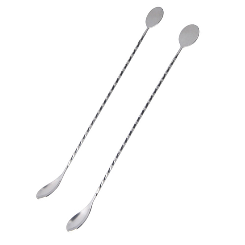 2Pcs Stainless Steel Cocktail  - Bar Spoon Twisted บทวิจารณ์และราคา