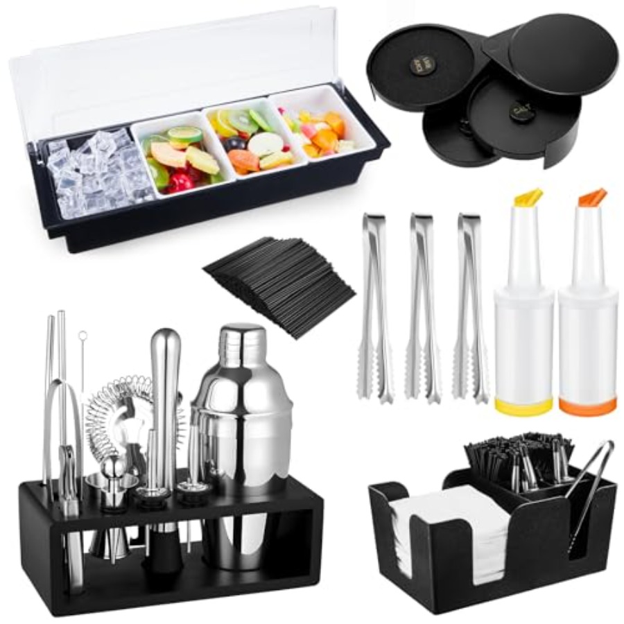 23 Pcs Bartender Supplies Kit  - Garnish Tray Set บทวิจารณ์และราคา