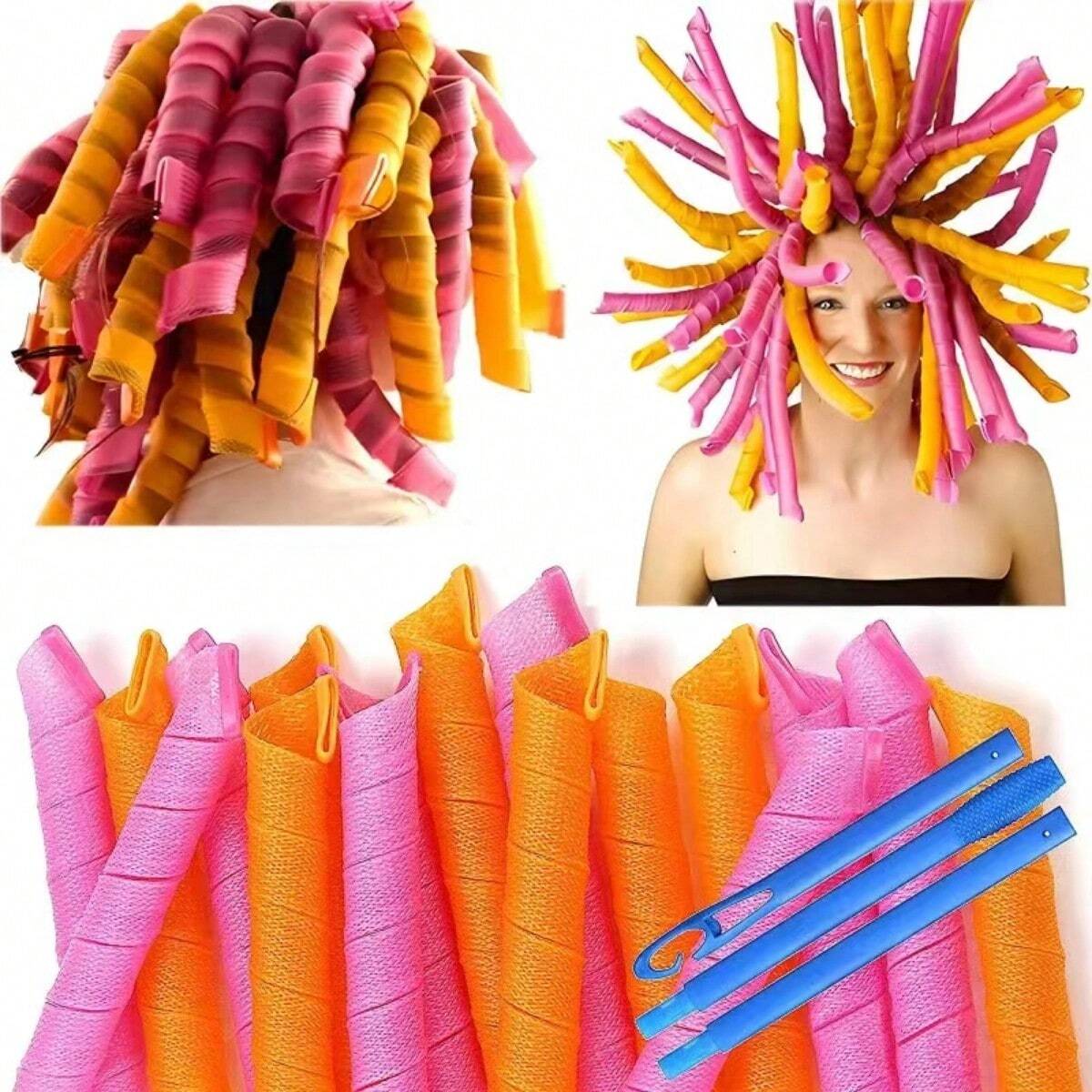 20Pcs Heatless Hair Curlers No - Home Barber บทวิจารณ์และราคา