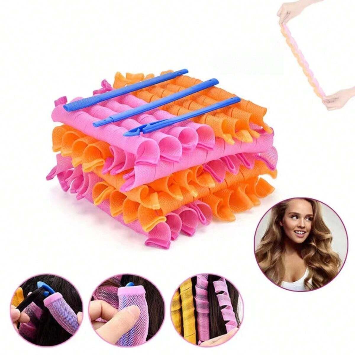 20Pcs Heatless Hair Curlers No - Home Barber บทวิจารณ์และราคา