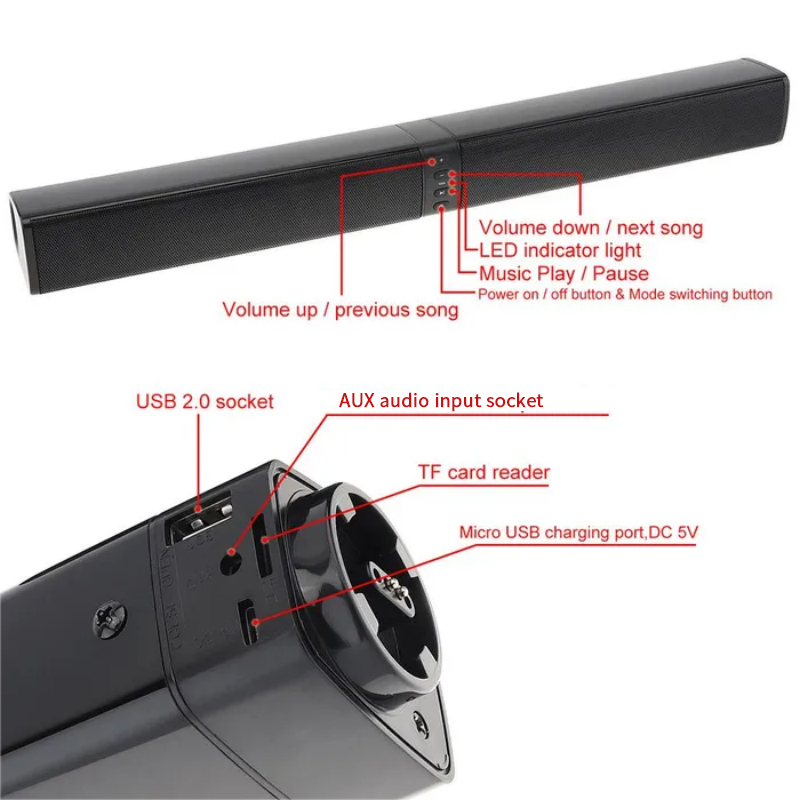 Powerful Soundbar Sound Radio  - Home Bar And Theater บทวิจารณ์และราคา