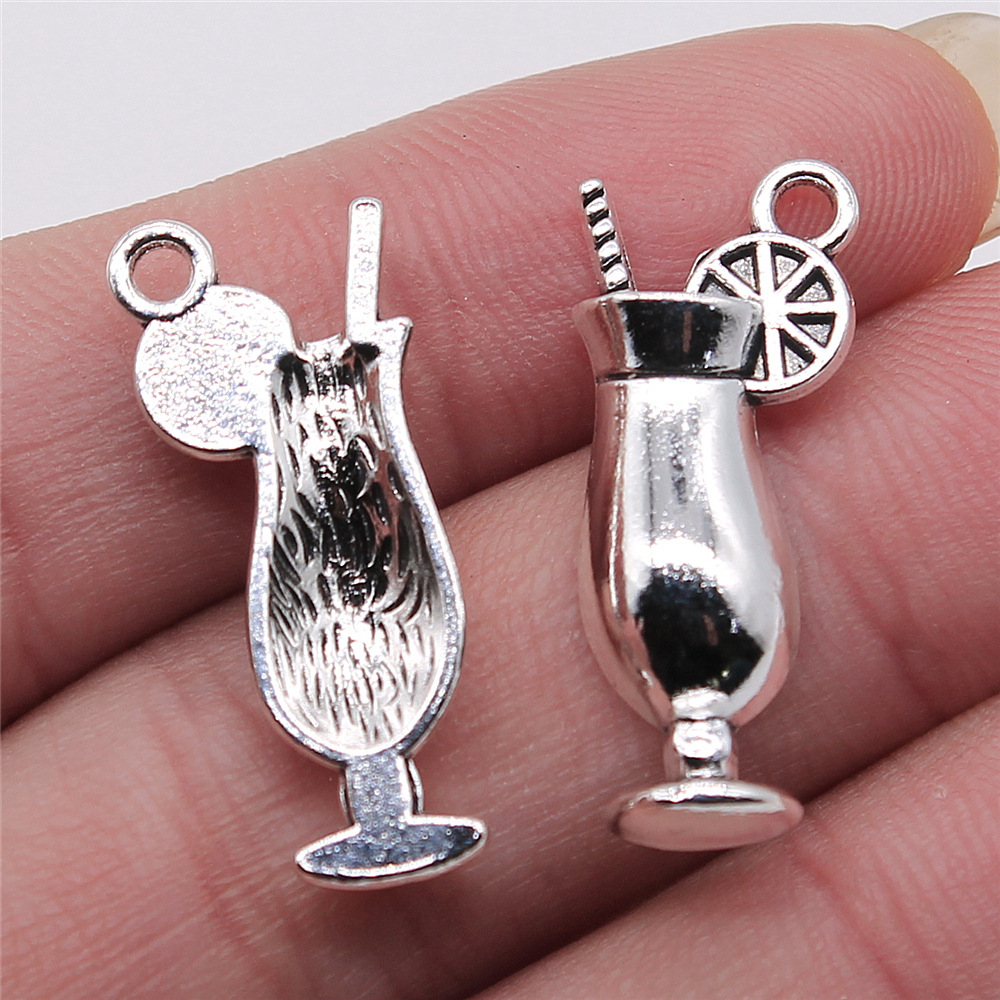 4pcs 12x28mm Antique Silver Co - Old Fashioned Glass บทวิจารณ์และราคา