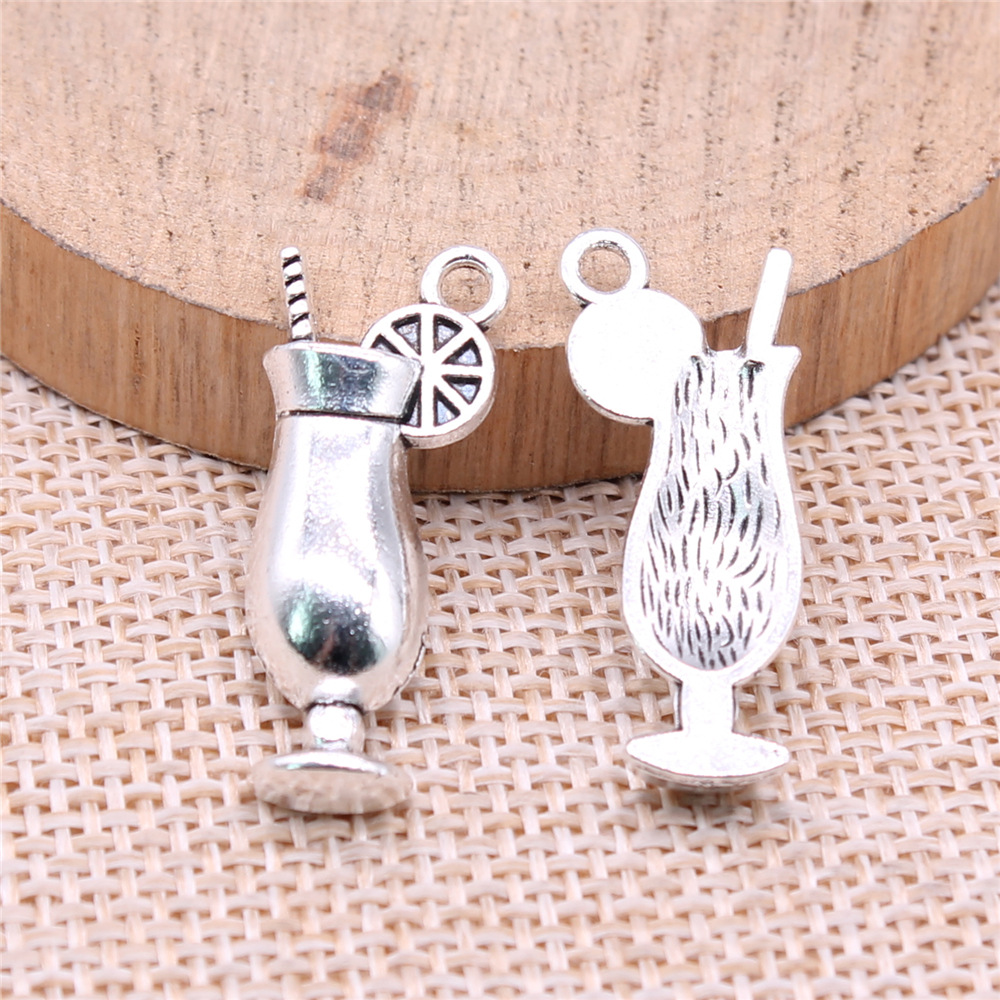 4pcs 12x28mm Antique Silver Co - Old Fashioned Glass บทวิจารณ์และราคา