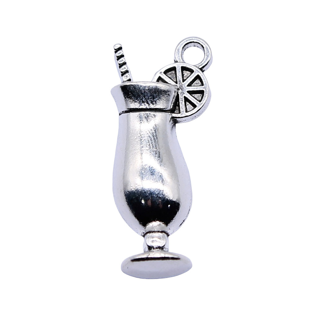 4pcs 12x28mm Antique Silver Co - Old Fashioned Glass บทวิจารณ์และราคา