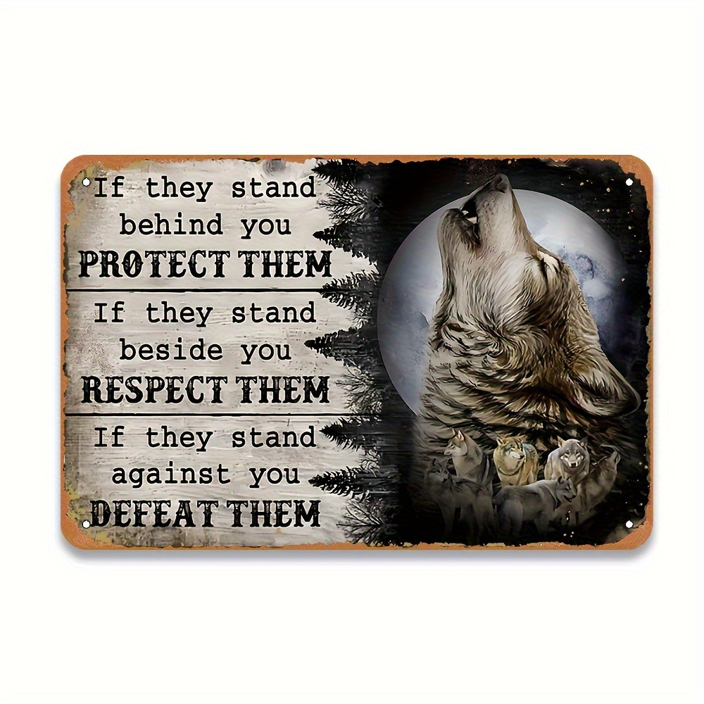 Wolf-Inspired Metal Tin Sign - - Home Bar Stand บทวิจารณ์และราคา