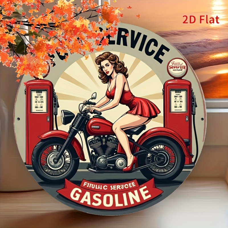 Round Metal Tin Sign Wall Deco - Home Bar Cafe บทวิจารณ์และราคา