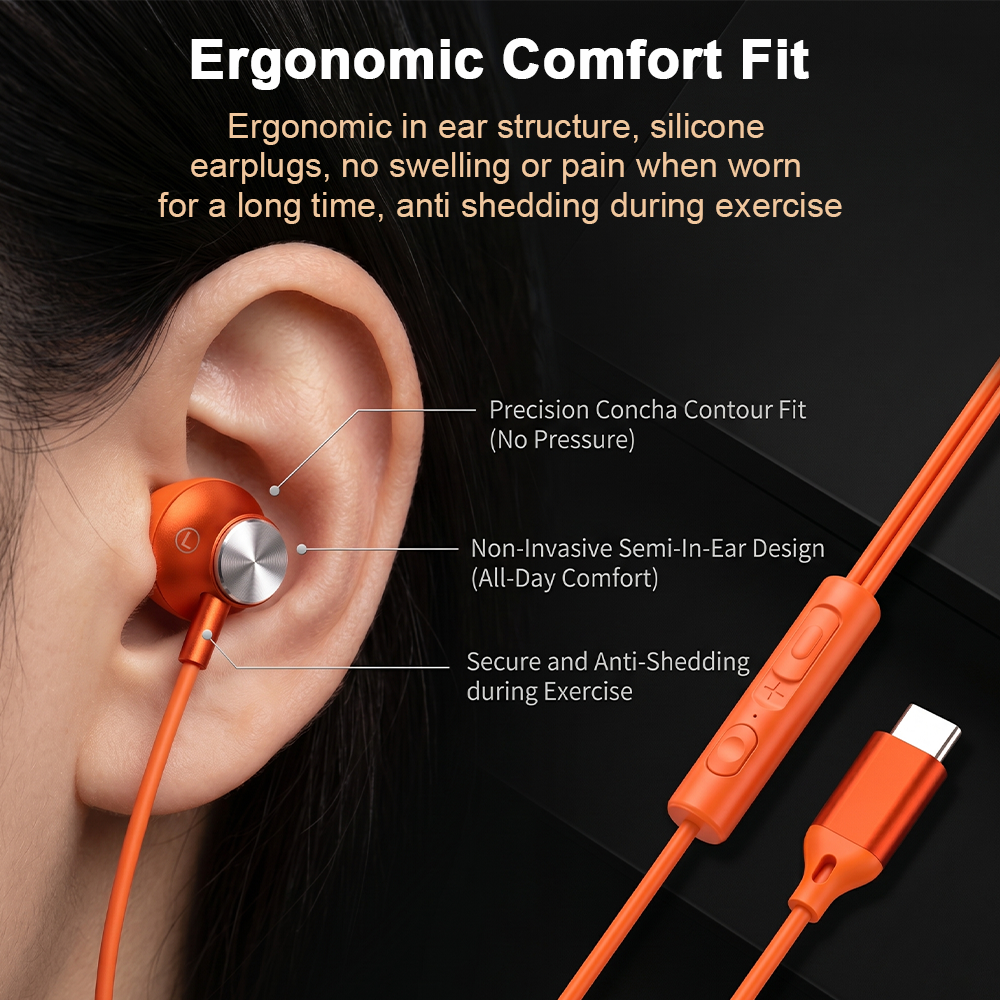 USB Type C Wired Headphones Fo - Home Bar Iphone บทวิจารณ์และราคา