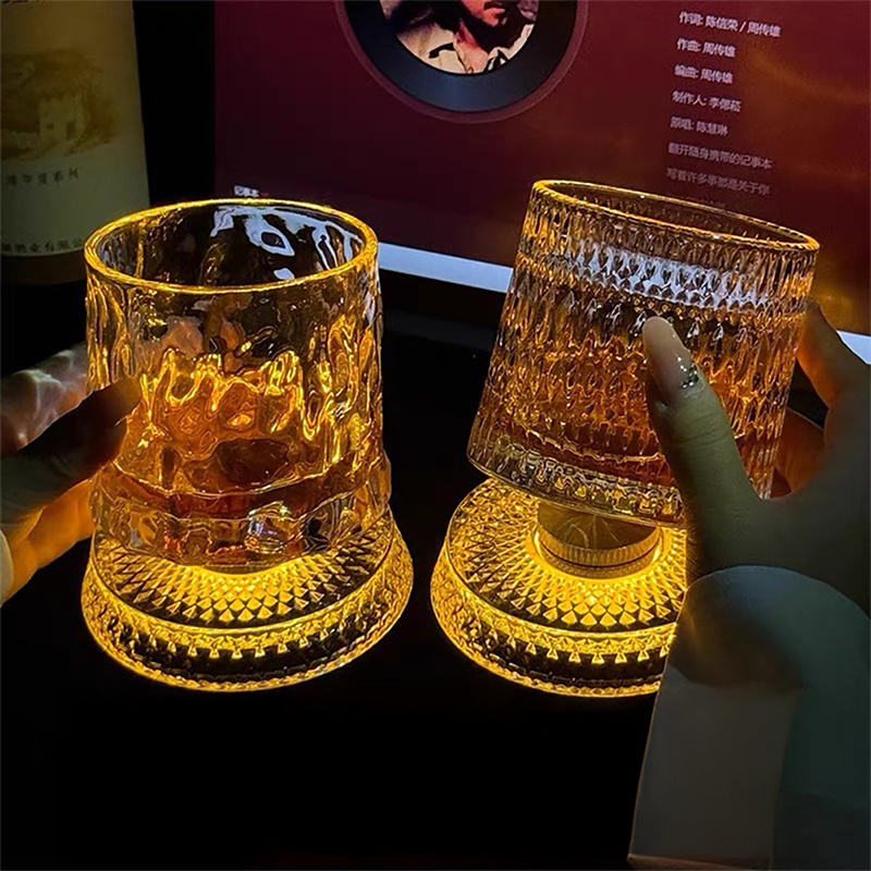 360° Rotating Whiskey Glass wi - Old Fashioned Glass บทวิจารณ์และราคา