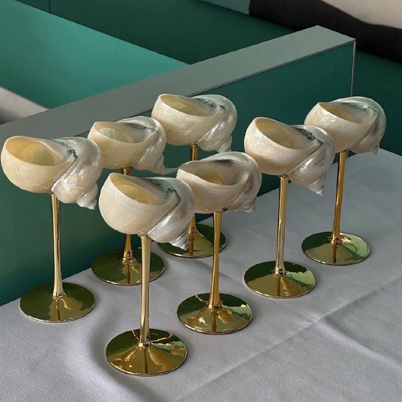 Natural Conch Wine Glass Bar a - Home Bar And Cabinet บทวิจารณ์และราคา
