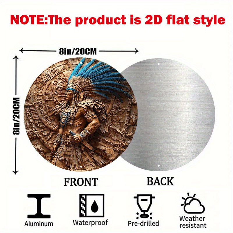 1pc Aztec Warrior 8-Inch Round - Home Bar Cafe บทวิจารณ์และราคา