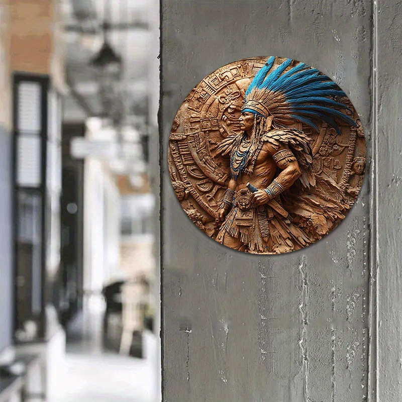 1pc Aztec Warrior 8-Inch Round - Home Bar Cafe บทวิจารณ์และราคา