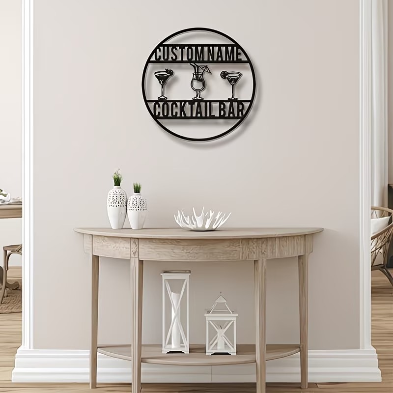 Custom Name Cocktail Bar Sign, - Home Bar Cafe บทวิจารณ์และราคา