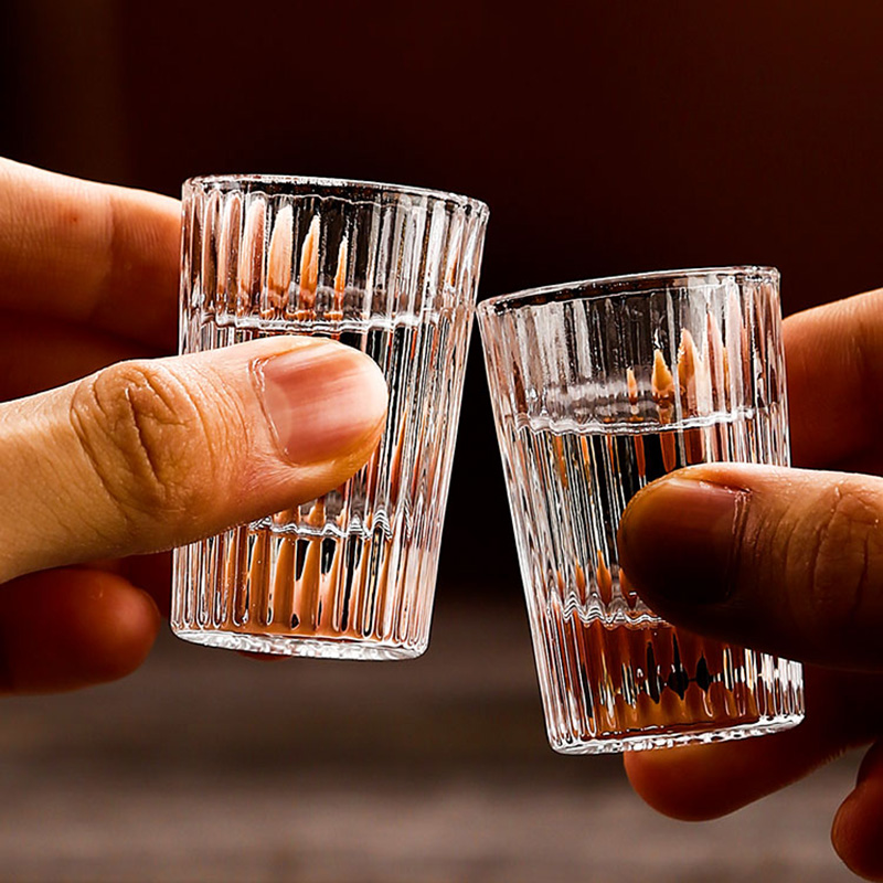 6pcs Set 20ml Striped Foreign  - Old Fashioned Glass บทวิจารณ์และราคา