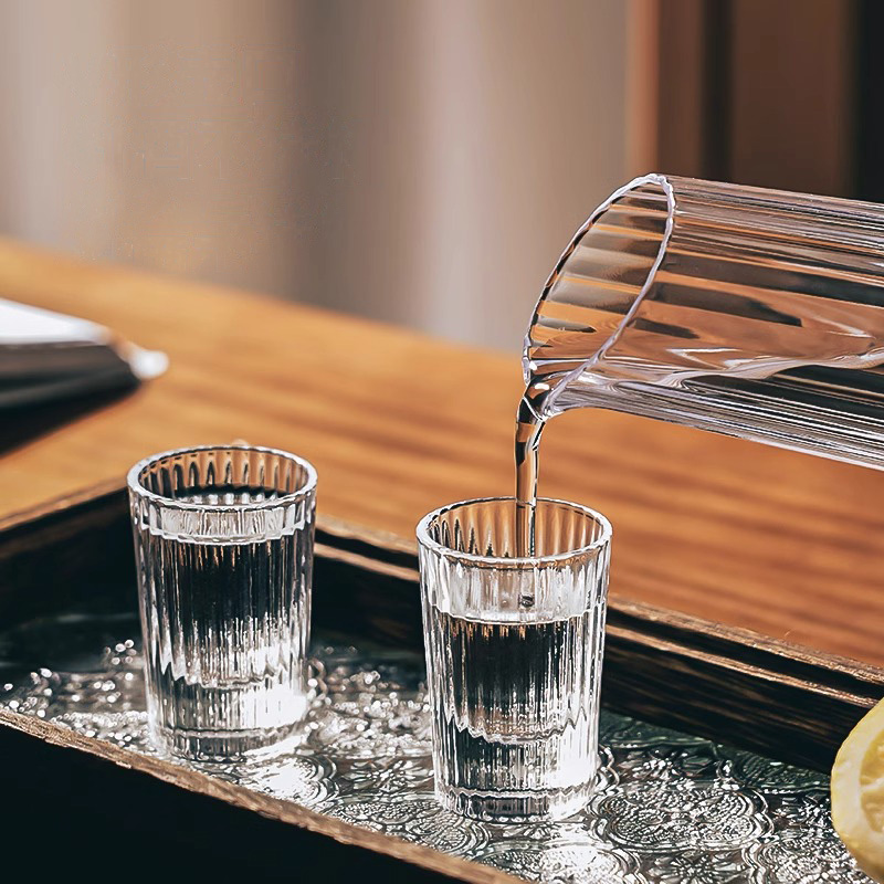 6pcs Set 20ml Striped Foreign  - Old Fashioned Glass บทวิจารณ์และราคา
