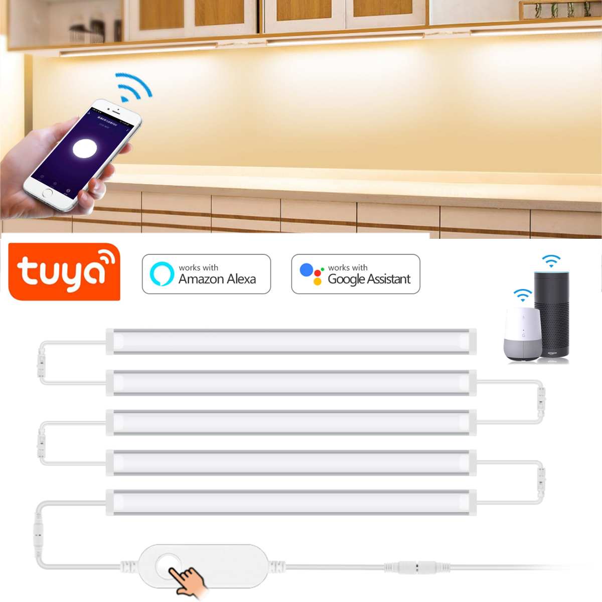 1-5 Pcs Kitchen Tuya Smart LED - Home Bar And Cabinet บทวิจารณ์และราคา