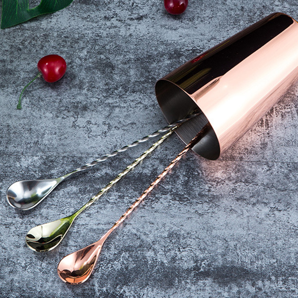 Elegant Stainless Steel Long H - Bar Spoon Twisted บทวิจารณ์และราคา