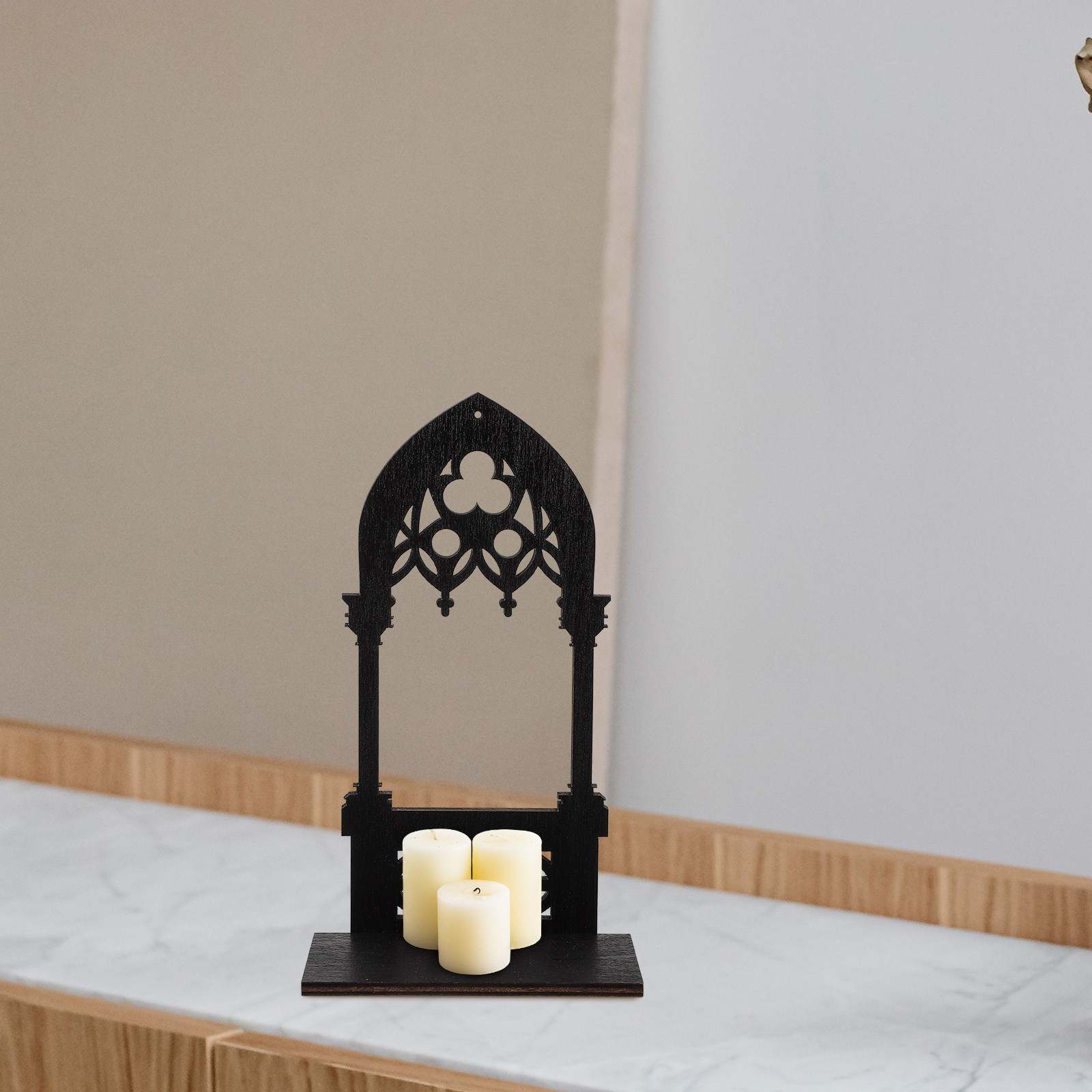 1Pair Gothic Holder Wooden Vin - Home Bar Stand บทวิจารณ์และราคา