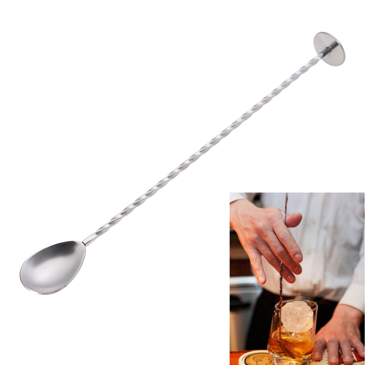 Twisted Stainless Steel Bar Sp - Bar Spoon Twisted บทวิจารณ์และราคา
