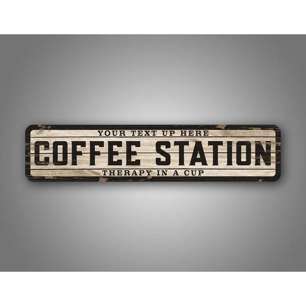 Custom Text Logo Weathered Woo - Home Bar And Coffee บทวิจารณ์และราคา