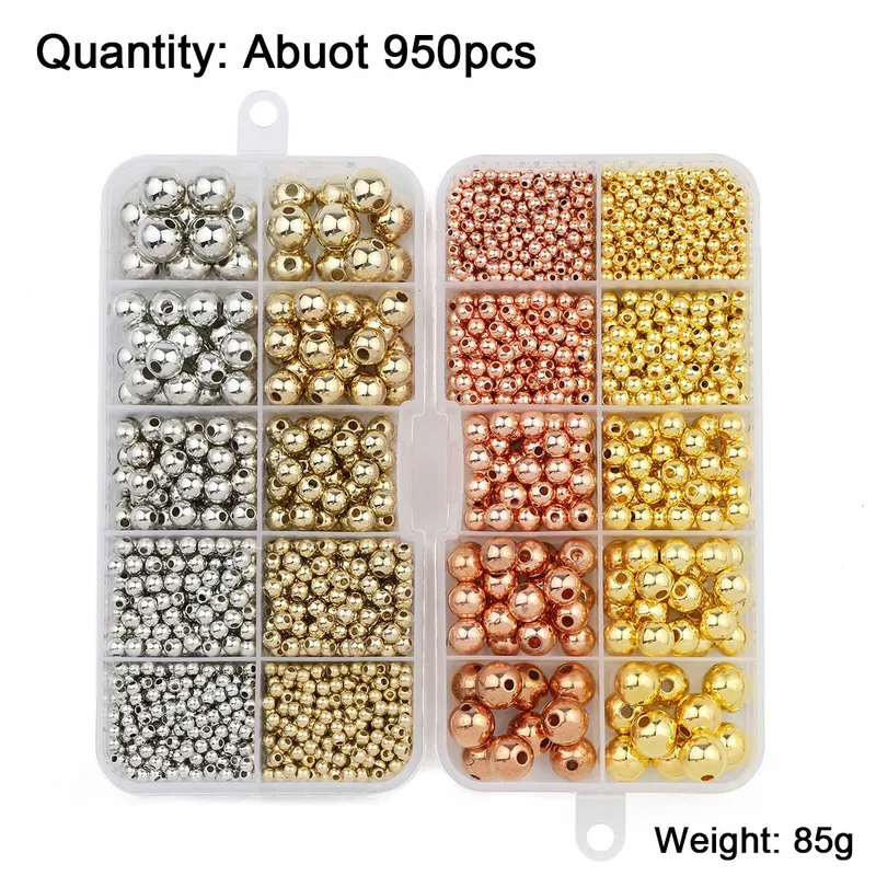 950PCS CCB 3/4/6/8/10MM Gold S - Bar Cart Gold บทวิจารณ์และราคา