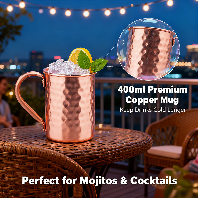 New 100% Copper Cups Pure Soli - Mule Copper Mug บทวิจารณ์และราคา