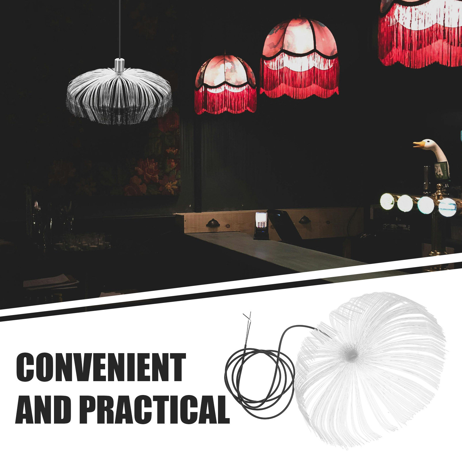 LED Fiber Optic Jellyfish Ceil - Home Bar And Theater บทวิจารณ์และราคา