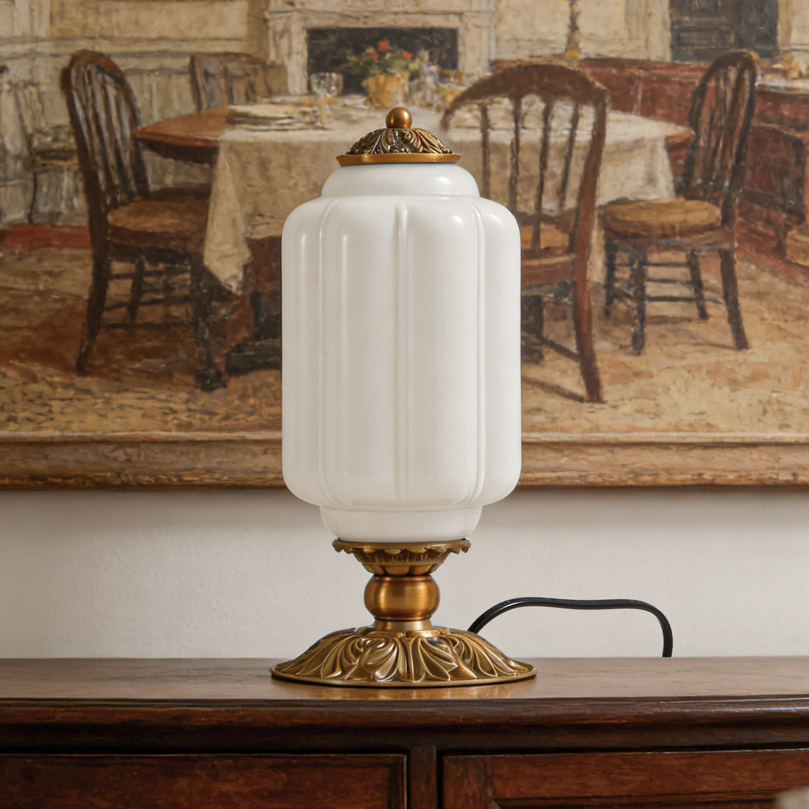 Nordic Retro Milk Glass Table  - Old Fashioned Glass บทวิจารณ์และราคา
