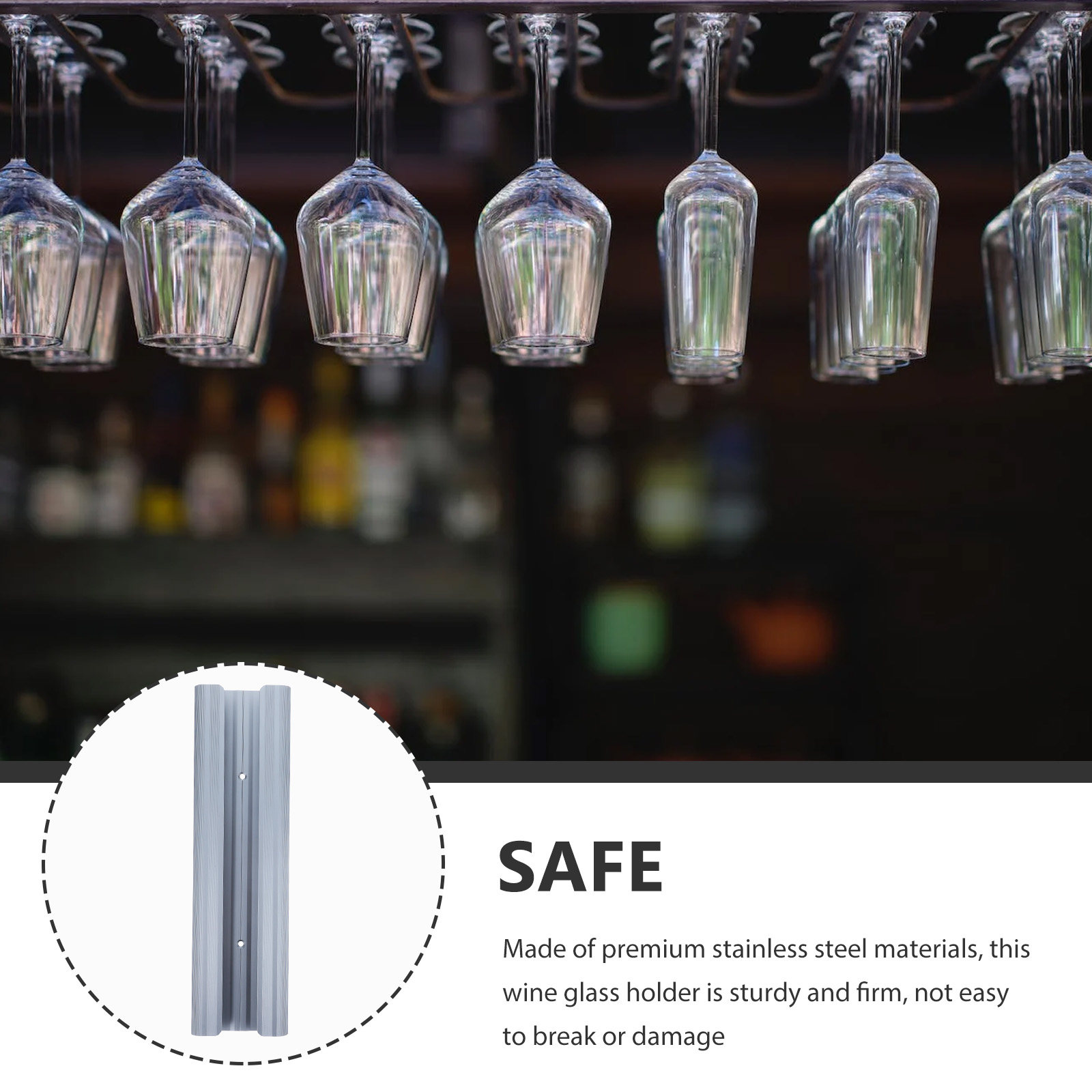 Wine Glass Rack Stainless Stee - Home Bar And Cabinet บทวิจารณ์และราคา