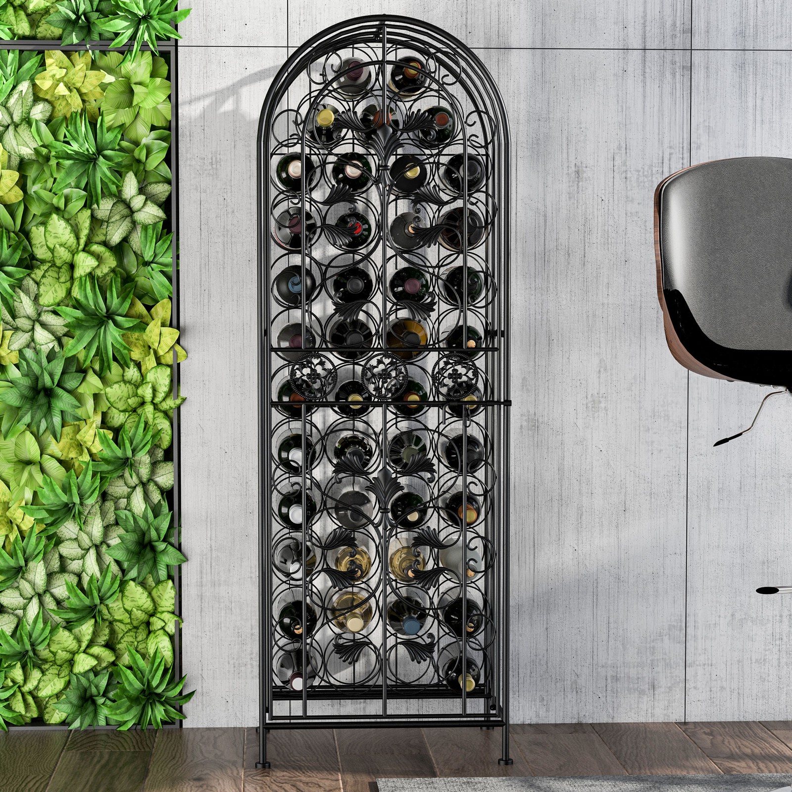 Free Standing Wine Rack 45 Bot - Home Bar And Cabinet บทวิจารณ์และราคา