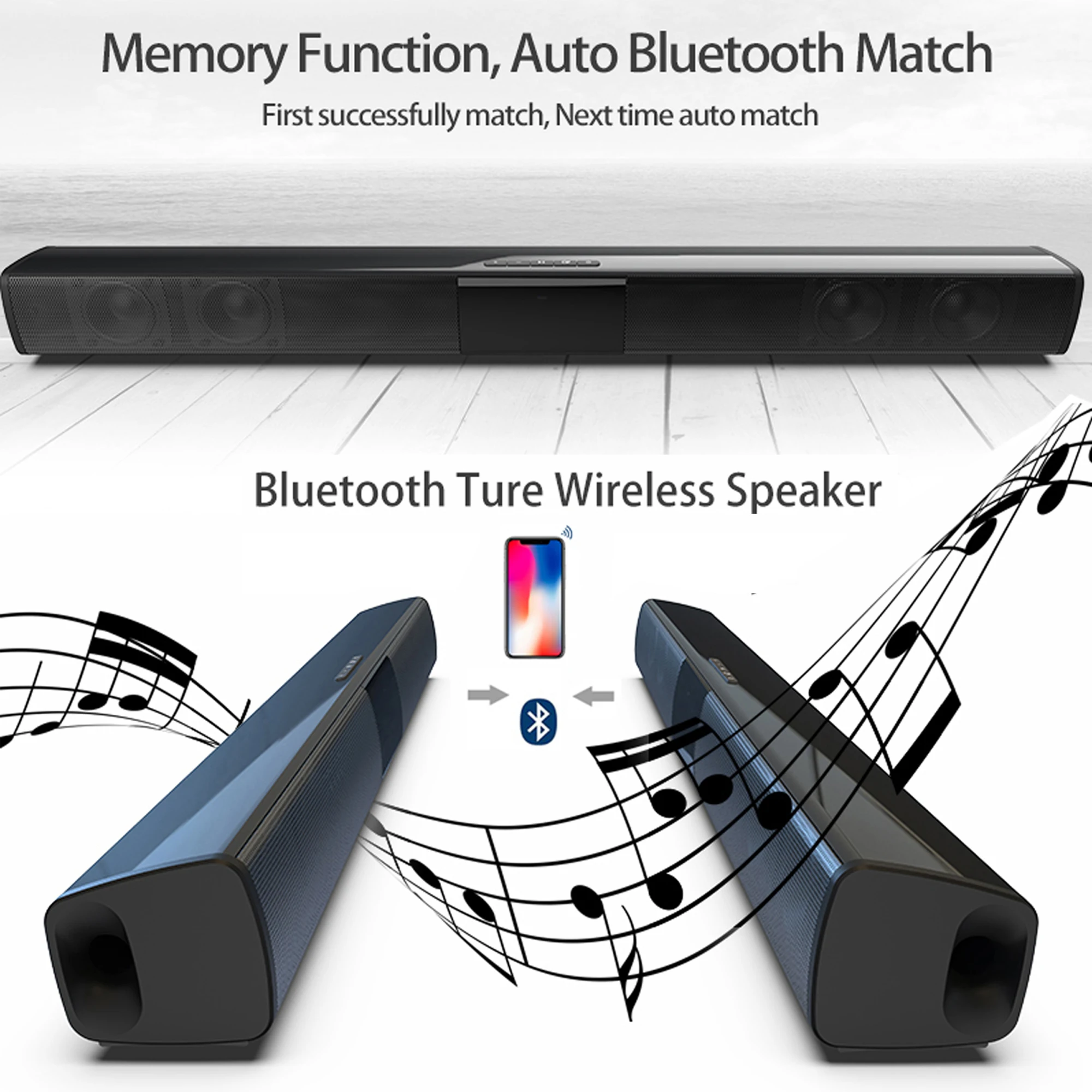 40W High Power Soundbar for TV - Home Bar And Theater บทวิจารณ์และราคา