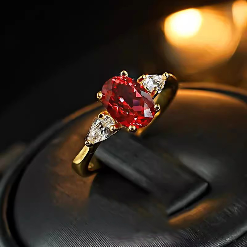 Natural 2-Carat Ruby Ring 18K  - Bar Cart Gold บทวิจารณ์และราคา