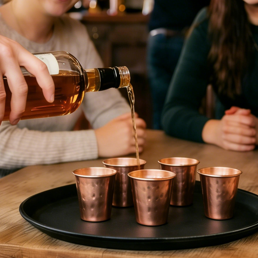 6cs 8Pcs New 100% Copper Cups  - Mule Copper Mug บทวิจารณ์และราคา