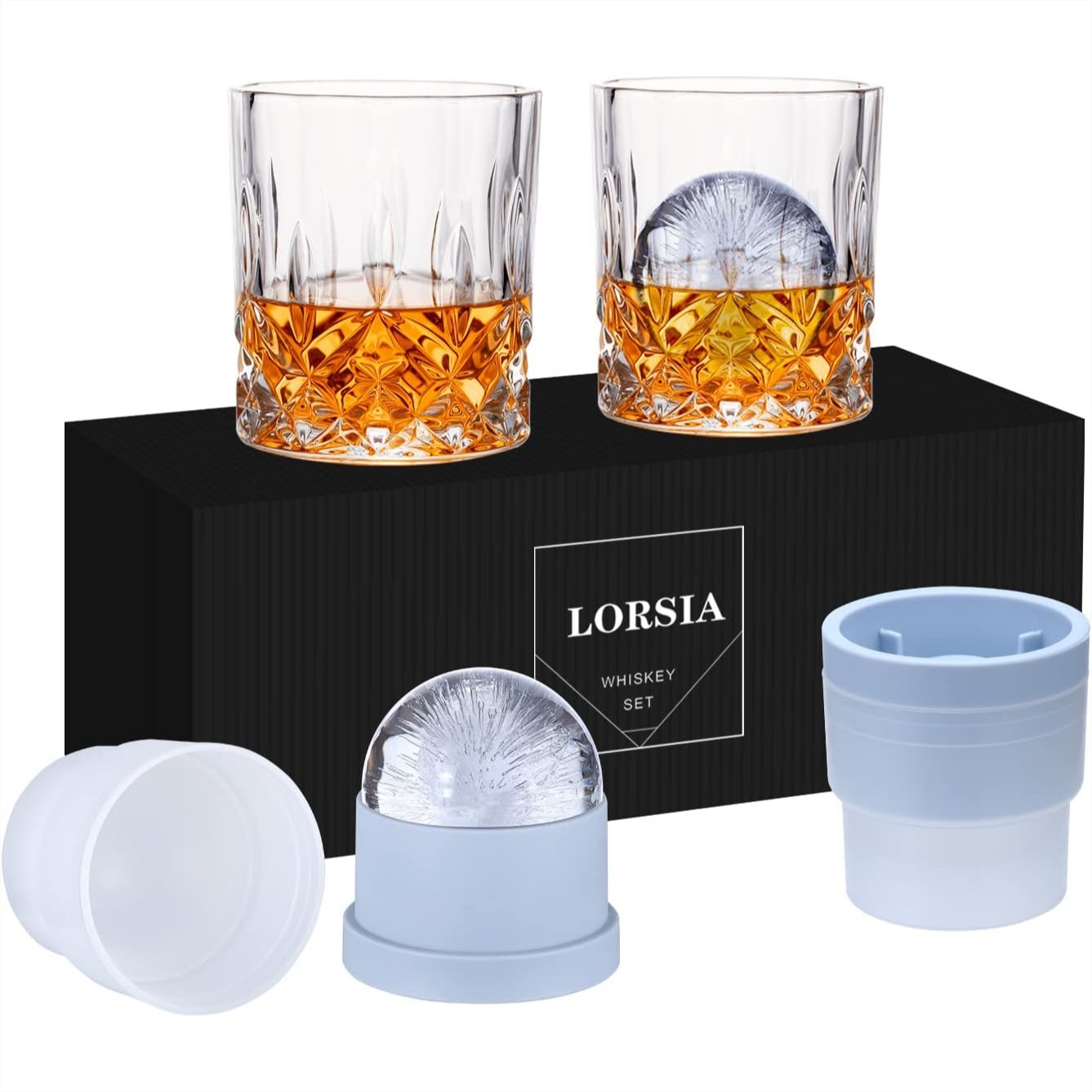 Whiskey Rocks Glass Set of 4 w - Old Fashioned Glass บทวิจารณ์และราคา