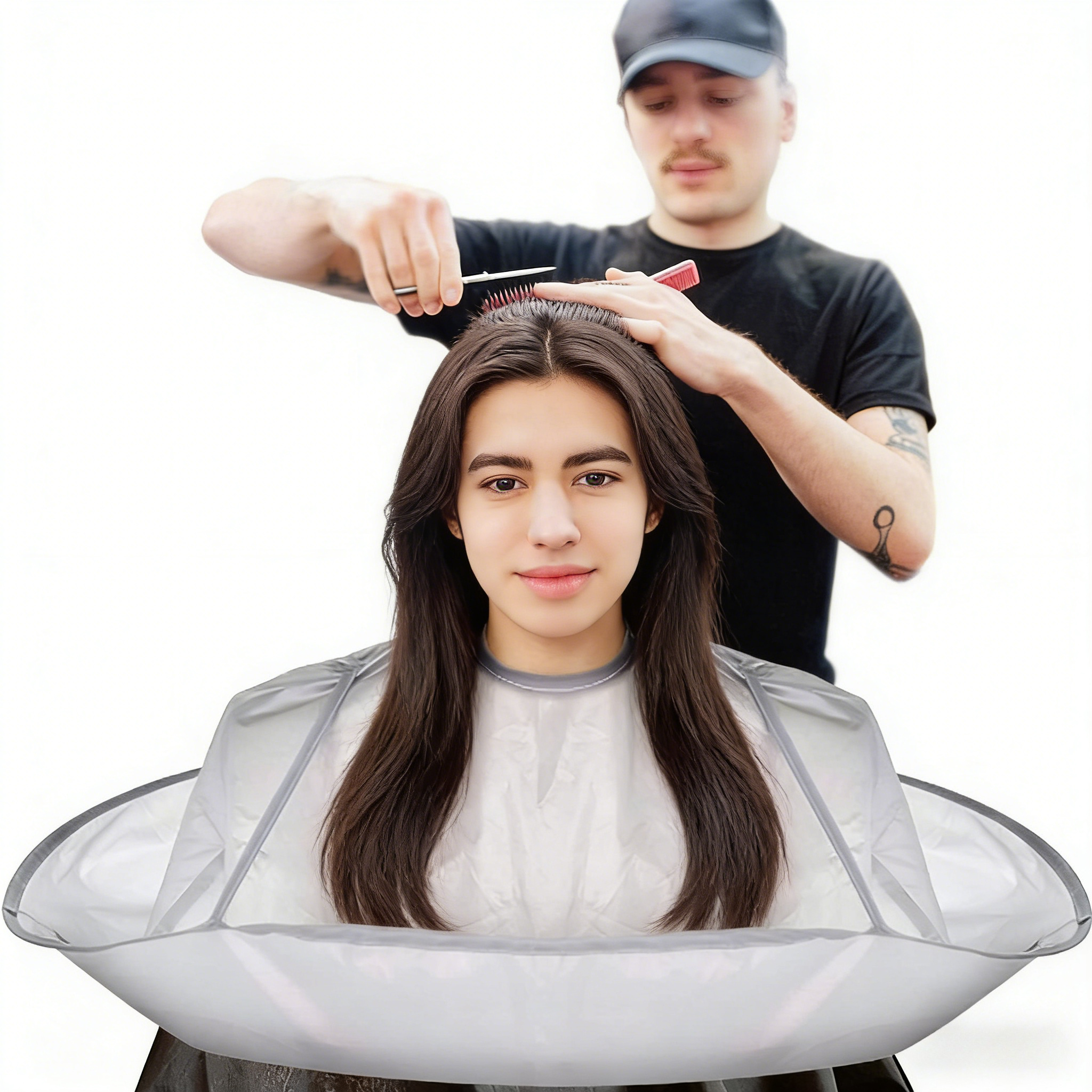 Hair Cutting Cape for All Ages - Home Barber บทวิจารณ์และราคา