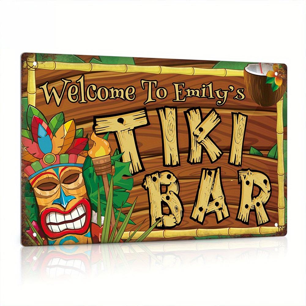 Custom  Decor Tiki Bar Sign, P - Home Bar Cafe บทวิจารณ์และราคา
