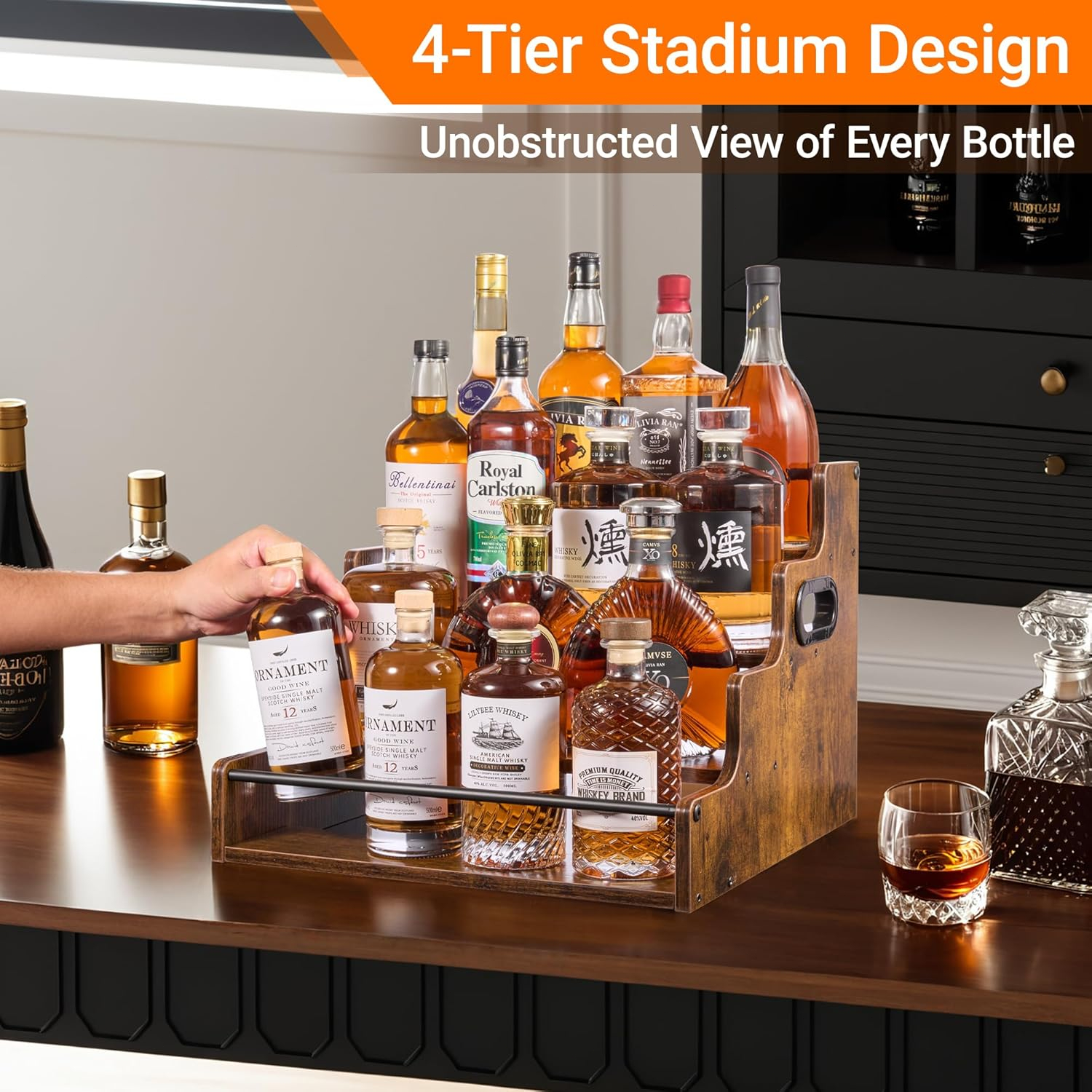 Liquor Bottle Display Shelf, C - Home Bar Stand บทวิจารณ์และราคา