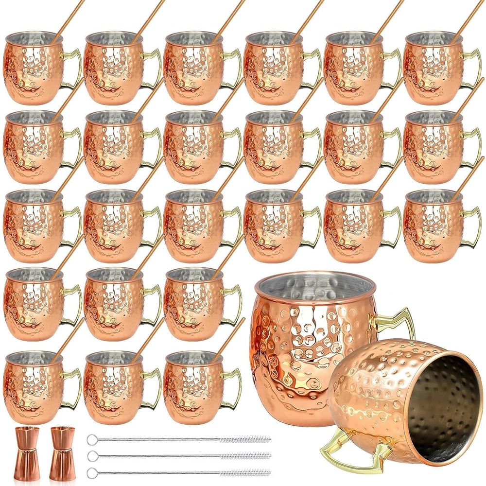 Moscow Mule Copper Mugs- Set o - Mule Copper Mug บทวิจารณ์และราคา