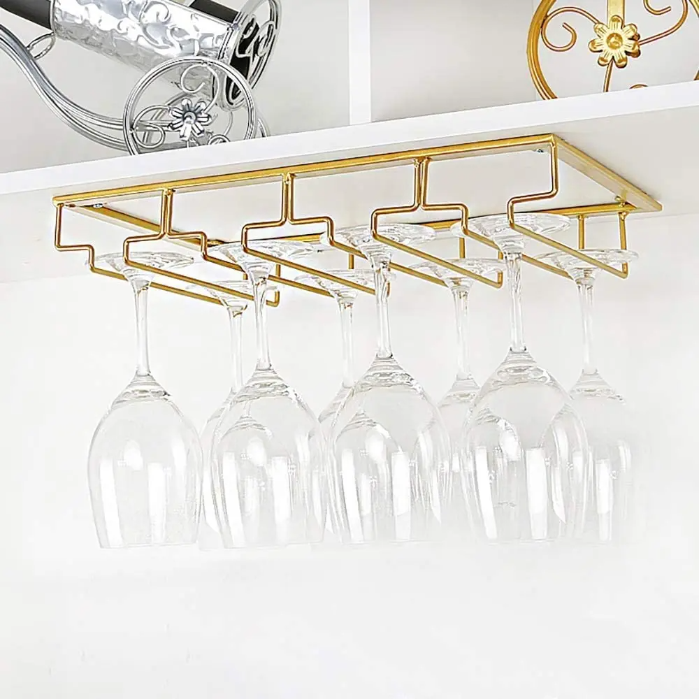 Wine Glass Hanger Rack for Bar - Home Bar And Cabinet บทวิจารณ์และราคา