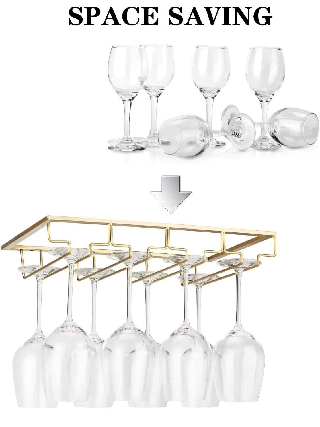 Wine Glass Hanger Rack for Bar - Home Bar And Cabinet บทวิจารณ์และราคา