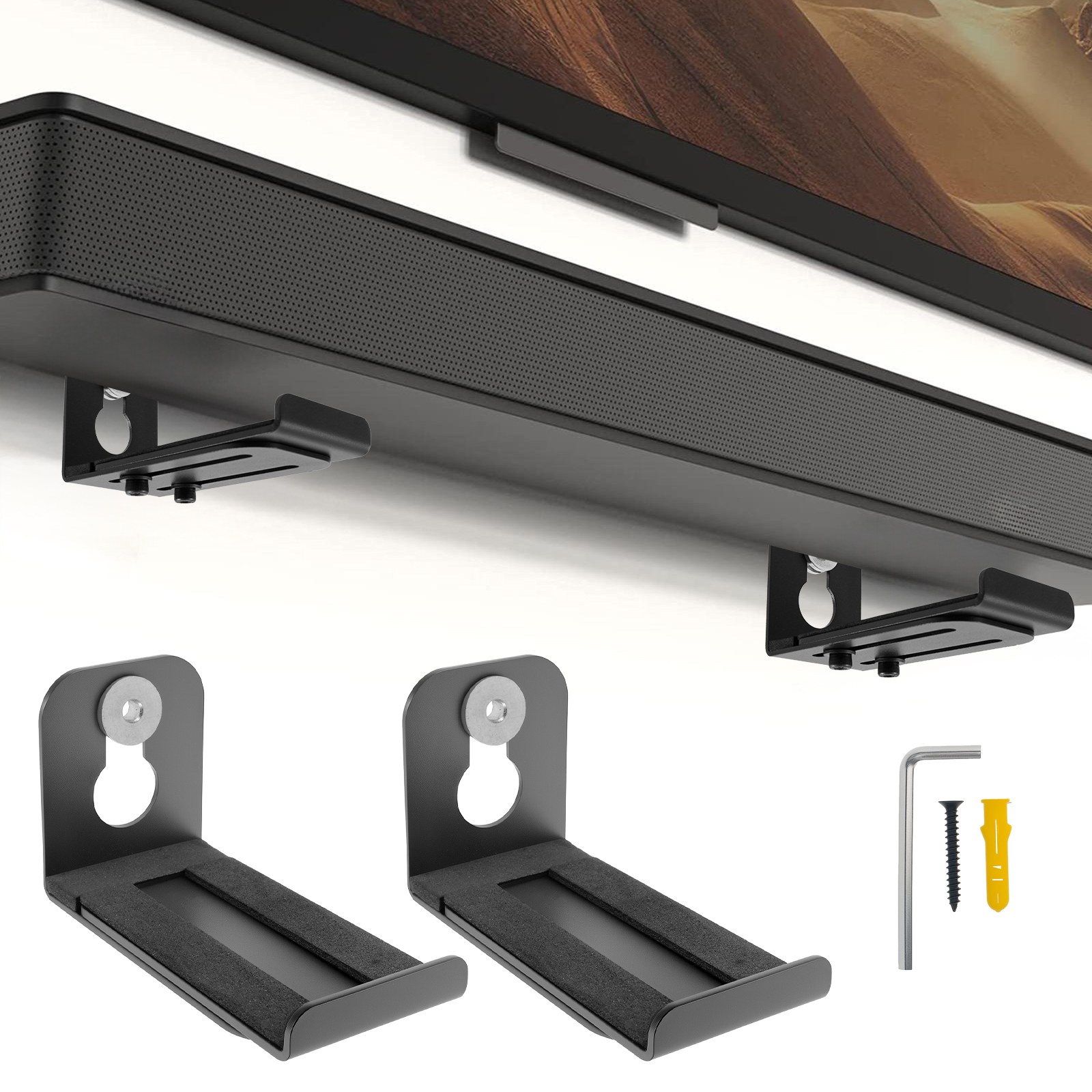 2Pcs Soundbar Speaker Stands W - Home Bar Stand บทวิจารณ์และราคา