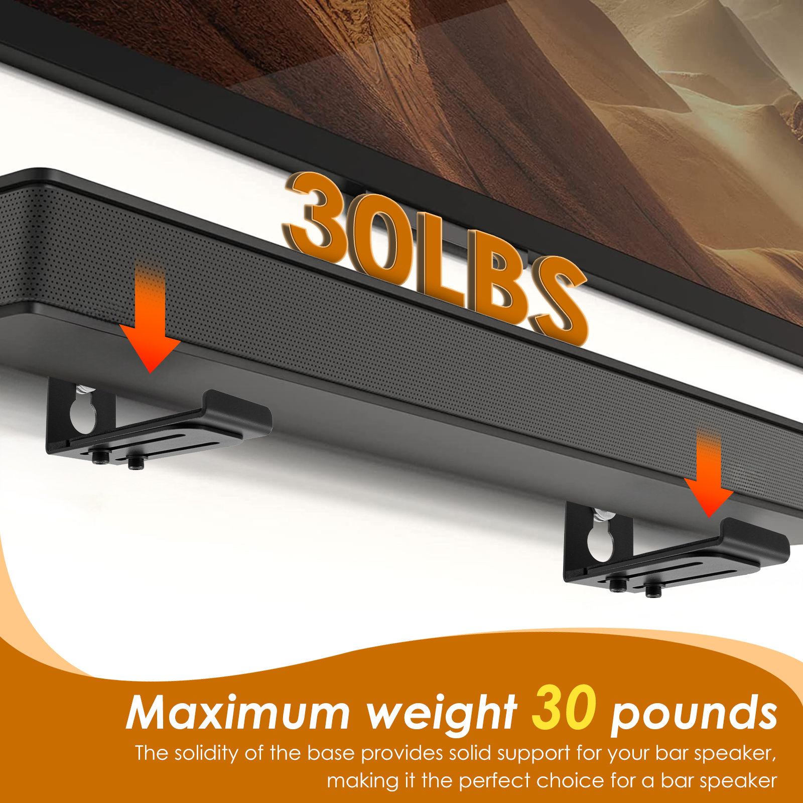 2Pcs Soundbar Speaker Stands W - Home Bar Stand บทวิจารณ์และราคา