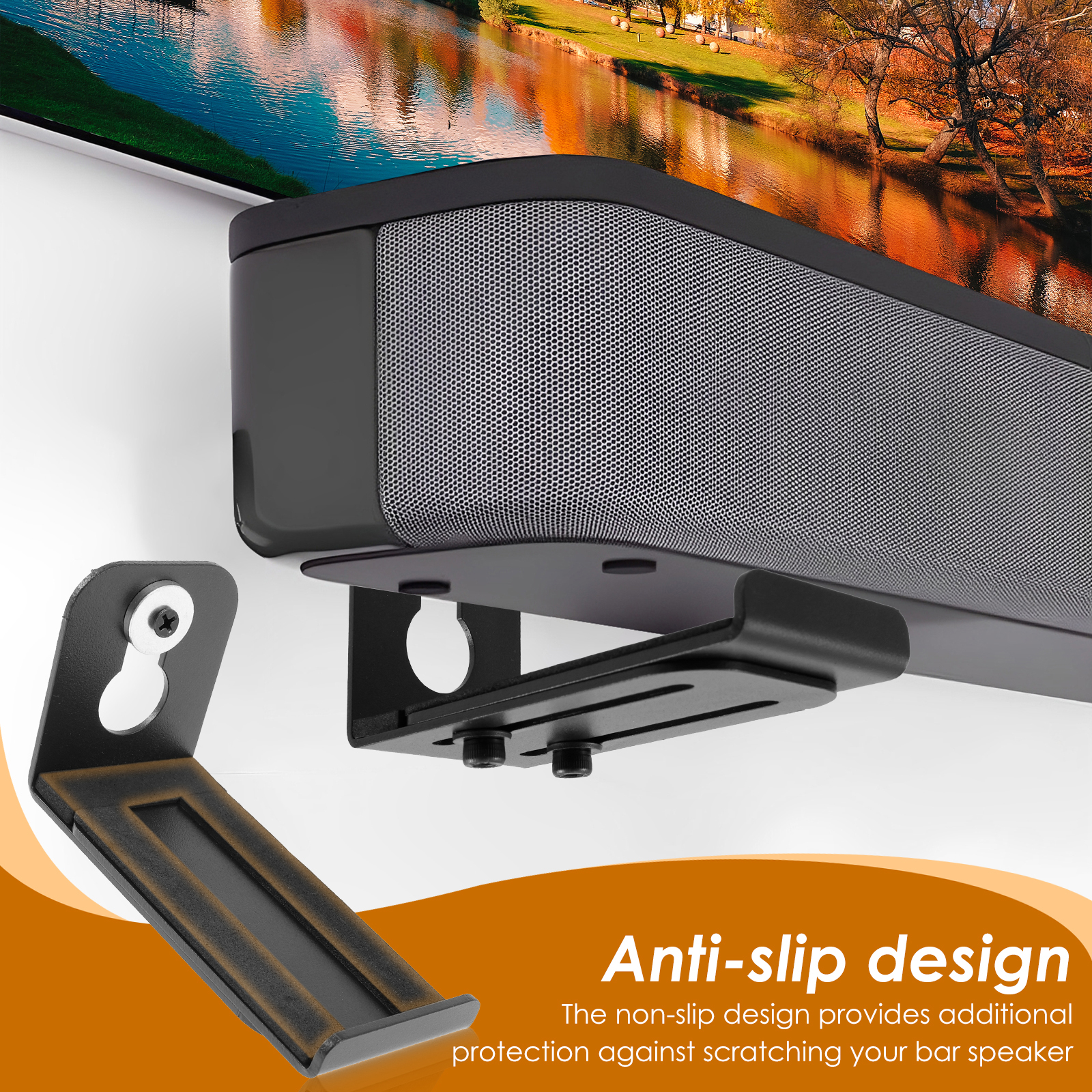 2Pcs Soundbar Speaker Stands W - Home Bar Stand บทวิจารณ์และราคา