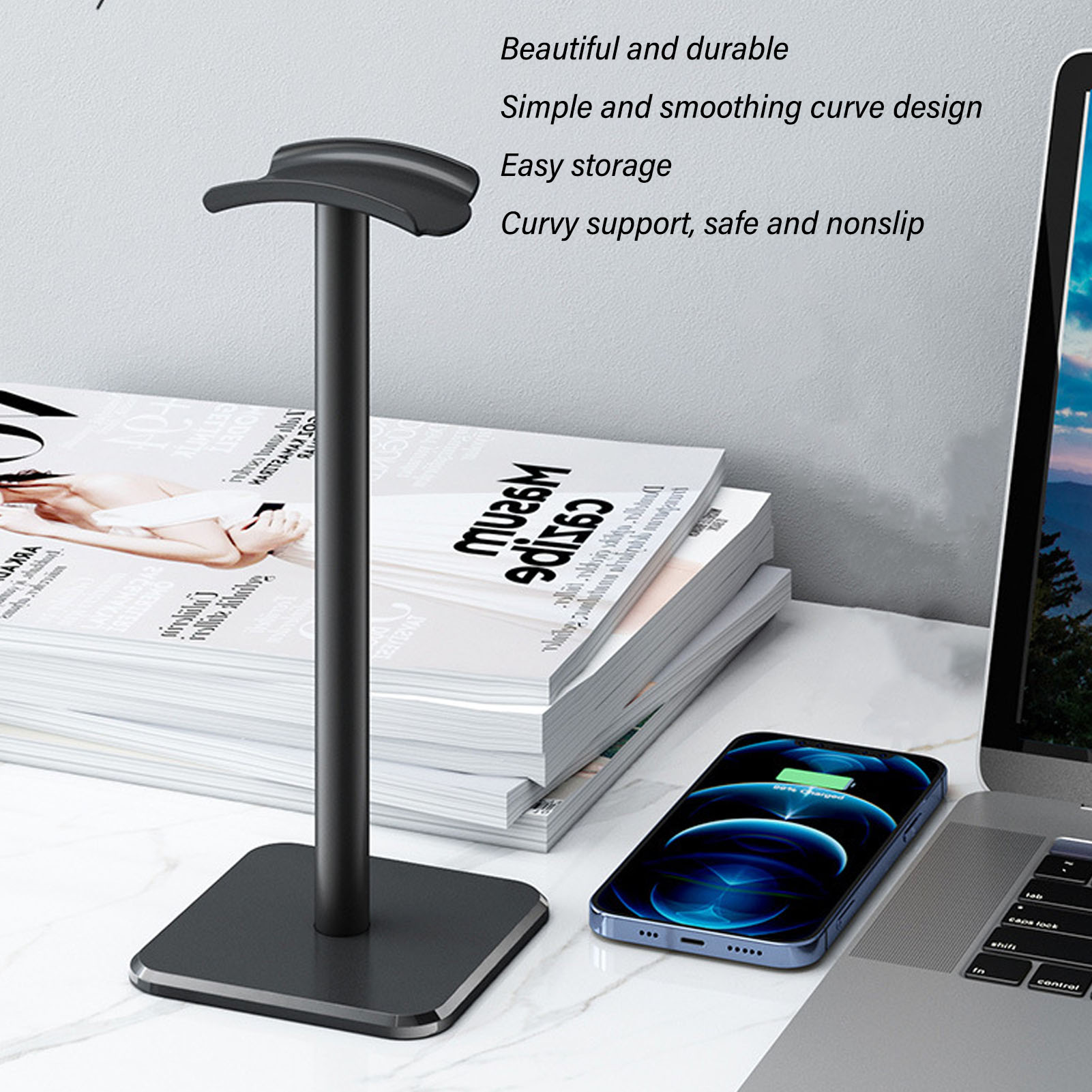 Headphone Stand Rounded Corner - Home Bar Stand บทวิจารณ์และราคา